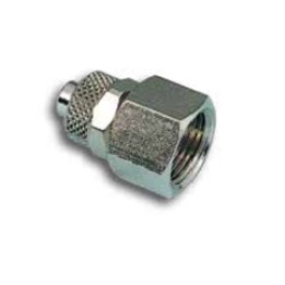 Pneumax 3020614 Female Stud Quick Connect Fitting - Tube To Female Thread - Nickel Plated Brass - 6 mm To 1/4"