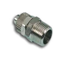 Pneumax 3011012 Male Stud Quick Connect Fitting - Tube To Male Thread - Nickel Plated Brass - 10 mm To 1/2"