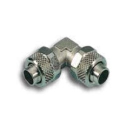 Pneumax 3060600 Male Elbow Push On Connect Fitting - Tube To Tube - Nickel Plated Brass - 6 mm To 6 mm