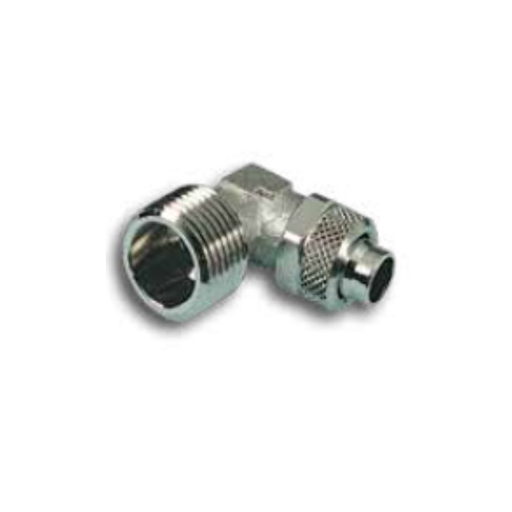 Pneumax 3050814 Male Elbow Push On Connect Fitting - Tube To Thread - Nickel Plated Brass - 8 mm To 1/4"