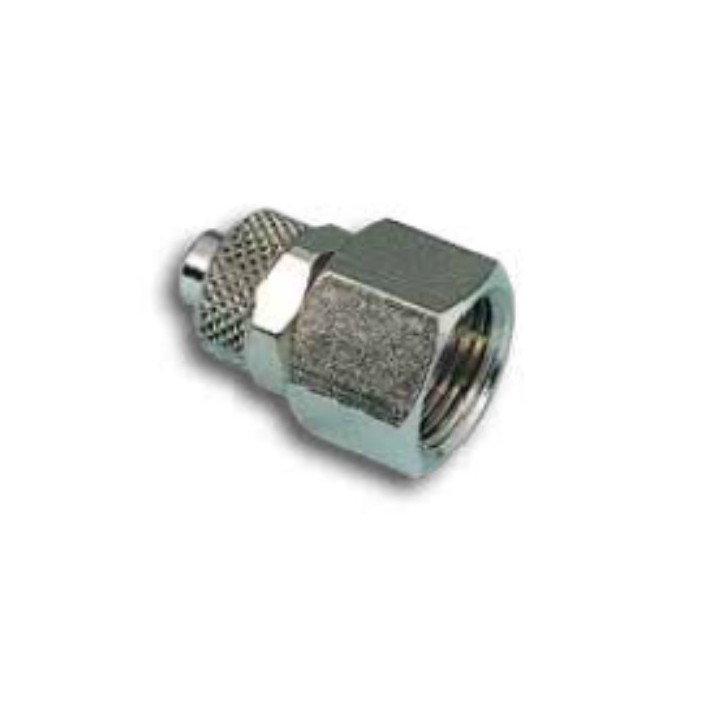 Pneumax 3020814 Female Stud Quick Connect Fitting - Tube To Female Thread - Nickel Plated Brass - 8 mm To 1/4"