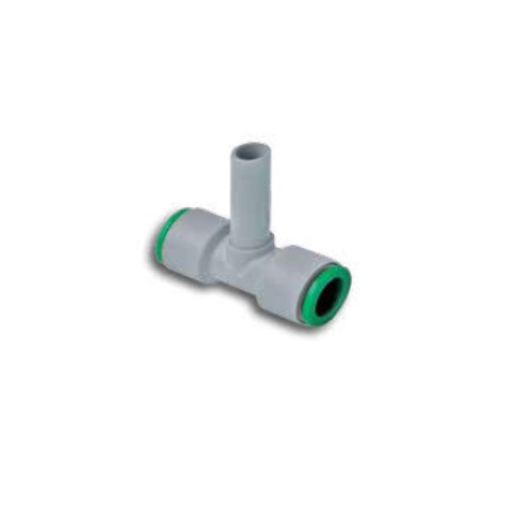 Pneumax T0510L0 Plug In Tee Centre Connector - Tube To Tube - Technopolymer - 10 mm To 10 mm