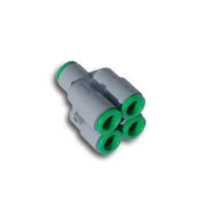 Pneumax T240800 Double Y-Piece Push In Fitting - Tube To Tube - Technopolymer - 8 mm Tube To 8 mm