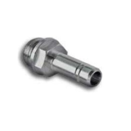Pneumax 61238 Hose Adaptor - Male Thread To Stem - Nickel Plated Brass - 12 mm To 3/8"