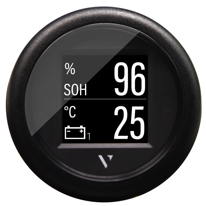 Veratron VLFlex 52 NMEA 2k COLOR DISPLAY 1,4" SINGLE LENS WITH ANTI FOG COATING, ROUND BLACK BEZEL A