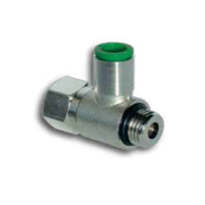 Pneumax 290418 Uni-Directional Elbow Flow Control Fitting - Tube To Male Thread - Polymer - 4 mm Tube To 1/8"