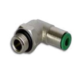 Pneumax 220414 Male Elbow Push In Fitting - Tube To Male Thread - Technopolymer - 4 mm Tube To 1/4"