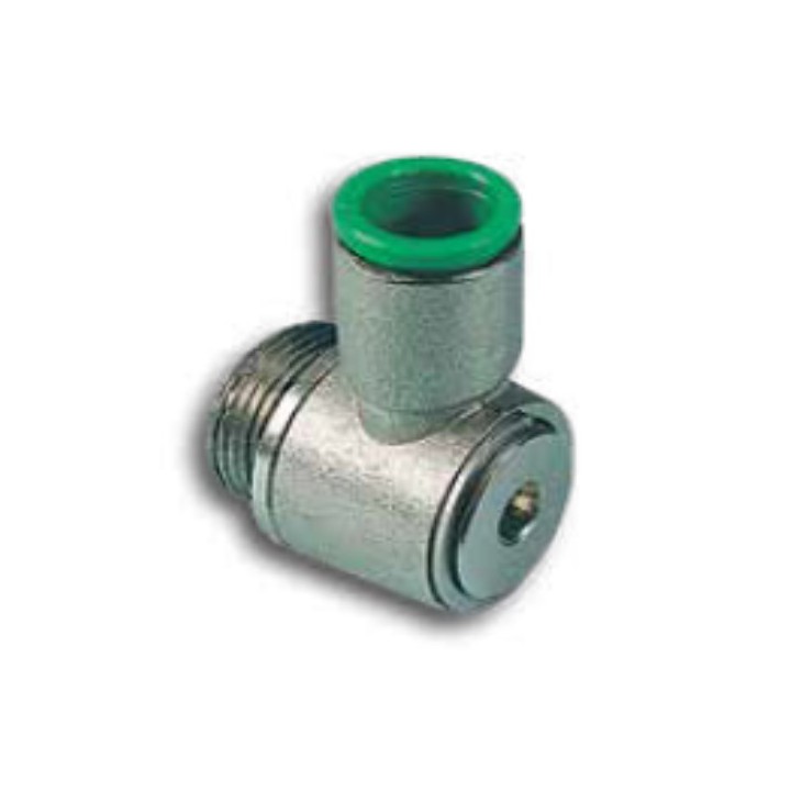 Pneumax 151238 Male Banjo Elbow Push In Fitting - Tube To Thread - Technopolymer - 12 mm Tube To 3/8"