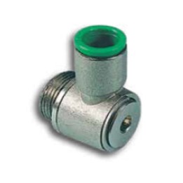 Pneumax 150818 Male Banjo Elbow Push In Fitting - Tube To Thread - Technopolymer - 8 mm Tube To 1/8"