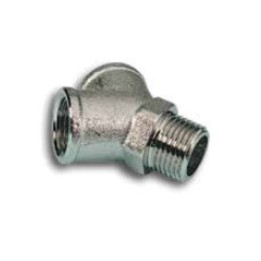 Pneumax 12514 Y Piece - Male Thread To Female Thread - Nickel Plated Brass - 1/4"