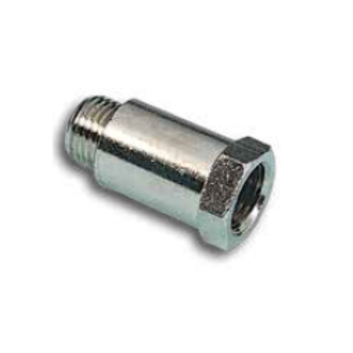 Pneumax 12318L42 Male/Female Extension - Male Thread To Female Thread - Nickel Brass - 1/4" Male To 1/4" Female