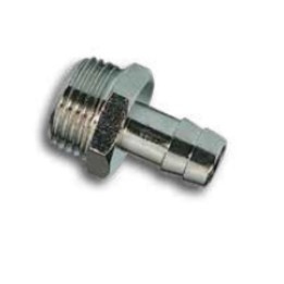 Pneumax 119Z1038 Hose Adaptor - Male Thread To Hose Barb - Nickel Plated Brass - 10 mm To 3/8"