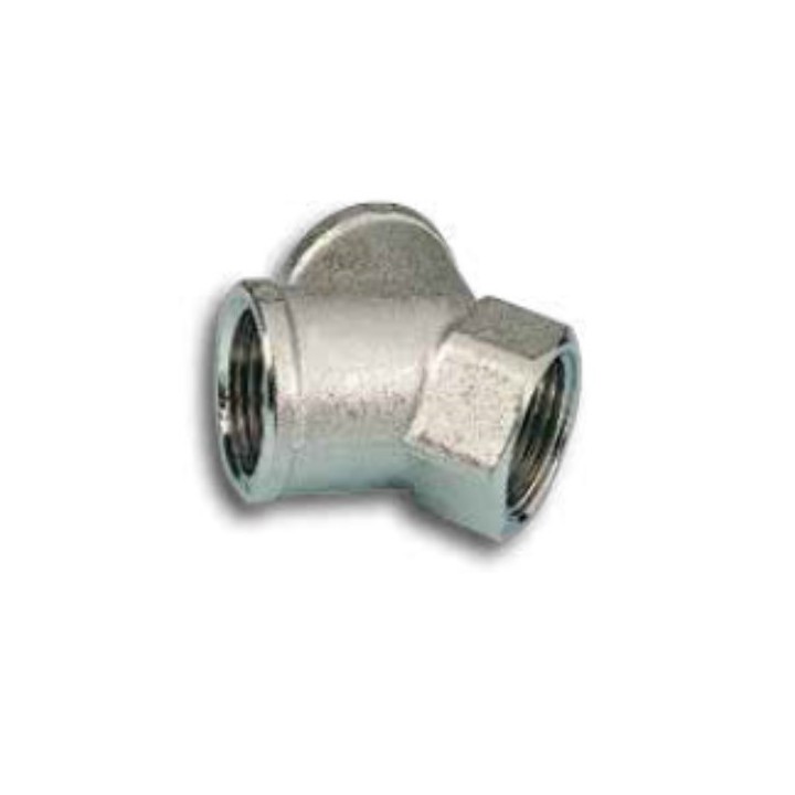 Pneumax 12614 Y Piece - Female Thread To Female Thread - Nickel Plated Brass - 1/4"