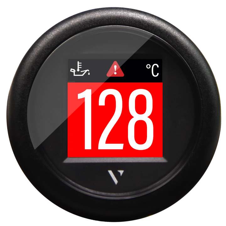 Veratron VLFlex 52 NMEA 2k COLOR DISPLAY 1,4" SINGLE LENS WITH ANTI FOG COATING, ROUND BLACK BEZEL A