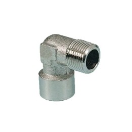 Pneumax 11018 Elbow - Male Thread To Female Thread - Nickel Plated Brass - 1/8" To 1/8"