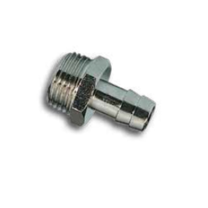 Pneumax 119Z0718 Hose Adaptor - Male Thread To Hose Barb - Nickel Plated Brass - 7 mm To 1/8"