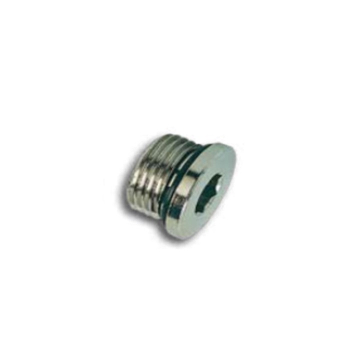 Pneumax 107Z38 Paralell Plug - Male Thread - Nickel Plated Brass - 3/8"