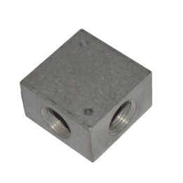 Pneumax RIP4V1230 Distribution Manifold Block - Cross - Aluminium - 1/2"