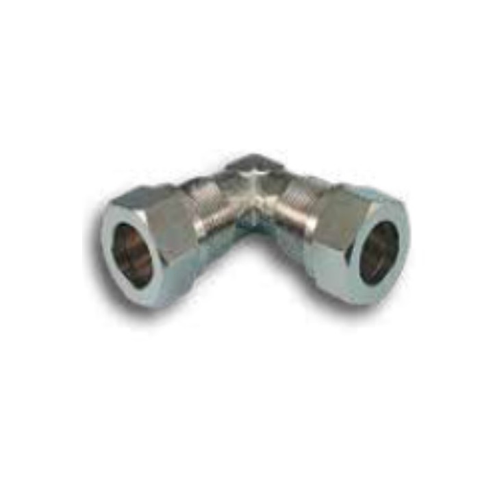 Pneumax 2060400 Elbow Compression Fitting - Tube To Tube - Nickel Plated Brass - 4 mm To 4 mm