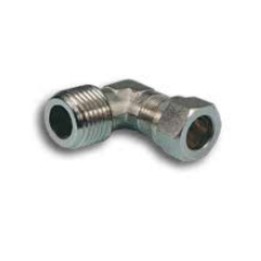 Pneumax 2050418 Elbow Compression Fitting - Tube To Male Thread - Nickel Plated Brass - 4 mm To 1/8"