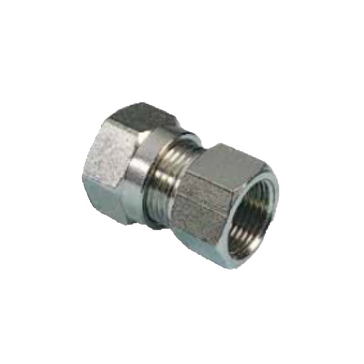 Pneumax 2020818 Female Stud Compression Fitting - Tube To Female Thread - Nickel Plated Brass - 8 mm To 1/8"