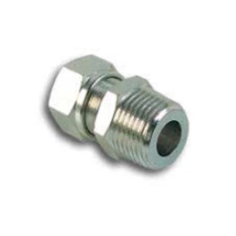 Pneumax 2011014 Male Stud Compression Fitting - Tube To Male Thread - Nickel Plated Brass - 10 mm To 1/4"