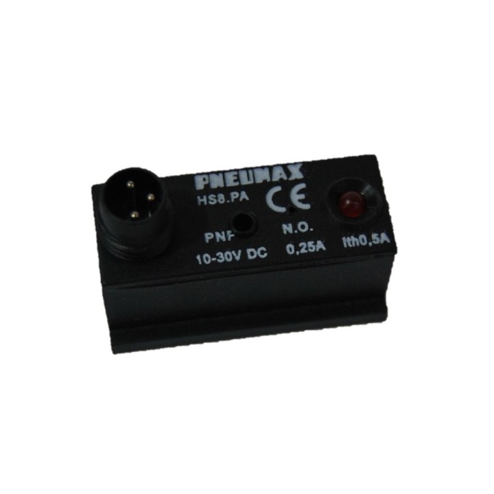 Pneumax HS8.PA Sensor - Magnetic Hall Style M8 Plug Connector