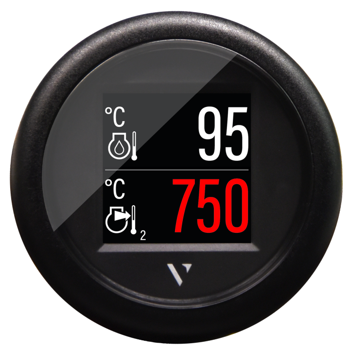 Veratron VLFlex 52 J1939 COLOR DISPLAY 1,4" SINGLE LENS TRIANGULAR BLACK BEZEL WIRING HARNESS (B0008