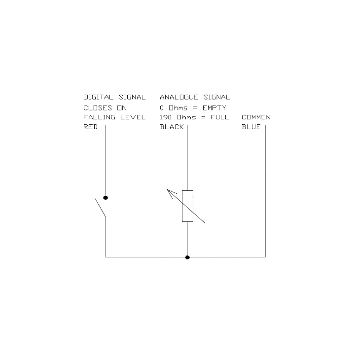 Fuel Level Sender with Low-Level Alarm Switch ≥2000mm - 0 to 190Ω 300mm (S5-E2000A)