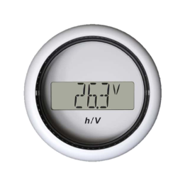 Veratron VL AFTERMARKET DIGITAL ELECTRONIC HOUR COUNTER VOLTMETER - 9V - 48V- DOUBLE LENS- ROUND WHI