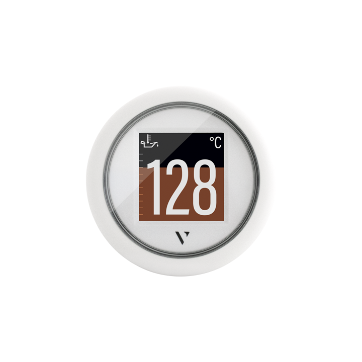 Veratron VLFlex 52 J 1939 COLOR DISPLAY 1,4" SINGLE LENS WITH ANTI FOG COATING, ROUND WHITE BEZEL AN