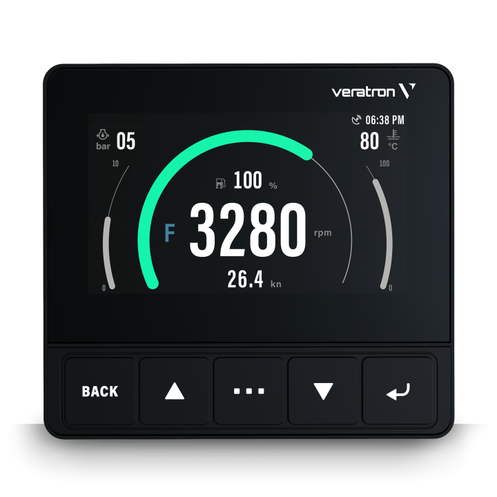 Veratron B00126101 OL 4,3 inch Multifunctional color display with low profile black