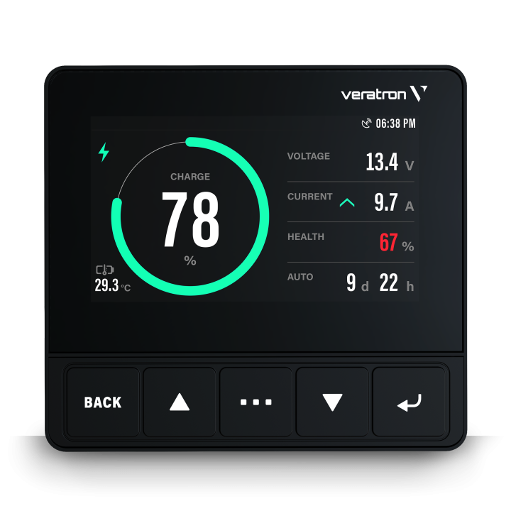 Veratron B00126101 OL 4,3 inch Multifunctional color display with low profile black