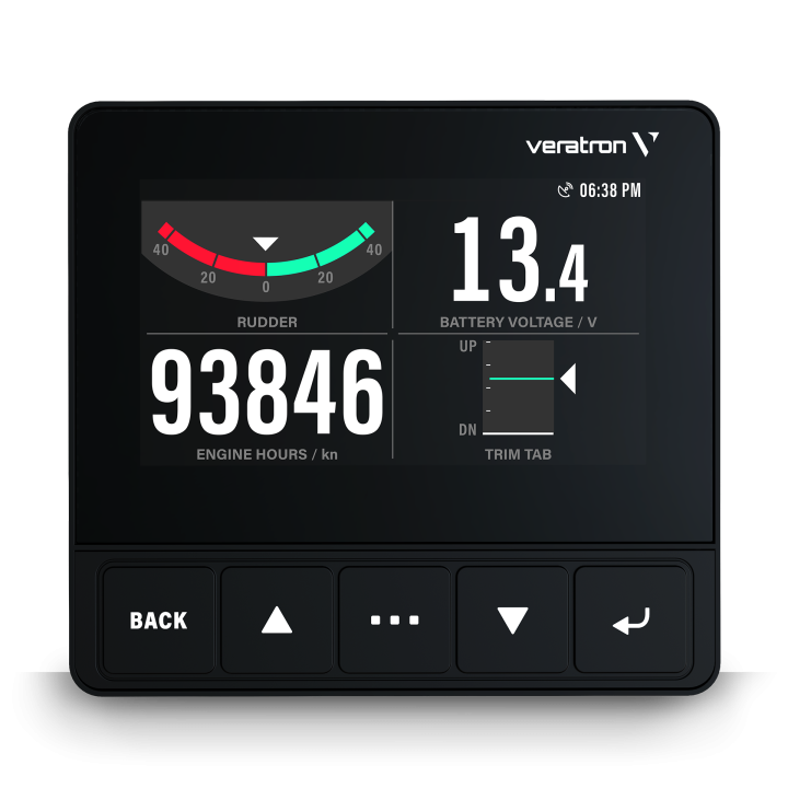 Veratron B00126101 OL 4,3 inch Multifunctional color display with low profile black
