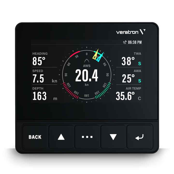 Veratron B00126101 OL 4,3 inch Multifunctional color display with low profile black