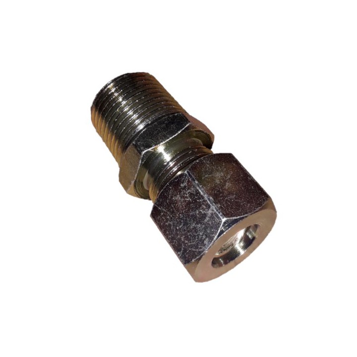 MAG Truck & Trailer U1212 MALE CONNECTOR - IMPERIAL STEEL 12MM OD X 1/2"