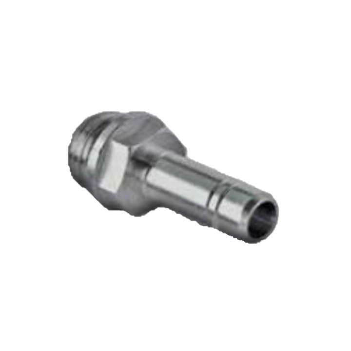 Pneumax 0606M5 Hose Adaptor - Male Thread To Stem - Nickel Brass