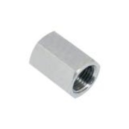 Isaiah BA-01A Sleeve - Female Thread To Female Thread - Nickel Plated Brass - 1/8" To 1/8"
