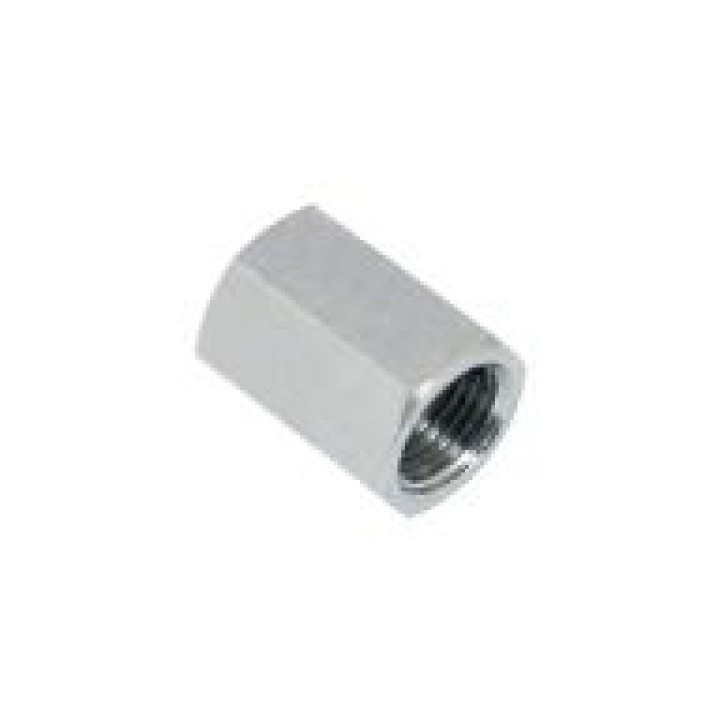 Isaiah BA-02A Sleeve - Female Thread To Female Thread - Nickel Plated Brass - 1/4" To 1/4"