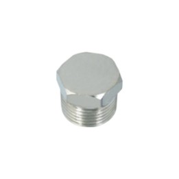Isaiah BZ-01A Closing Plug - Male Thread - Nickel Plated Brass - 1/8"