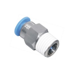 Isaiah ISPC06-02 Male Stud Stop - Tube To Thread - - 6 mm Tube To 1/4"
