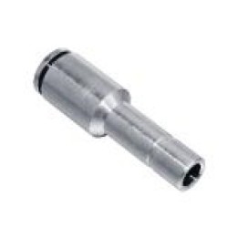 Isaiah IPGJT06-04 Plug In Reducer Push In Fitting - Tube To Stem - Nickel Plated Brass - 4 mm Tube To 6 mm Stem