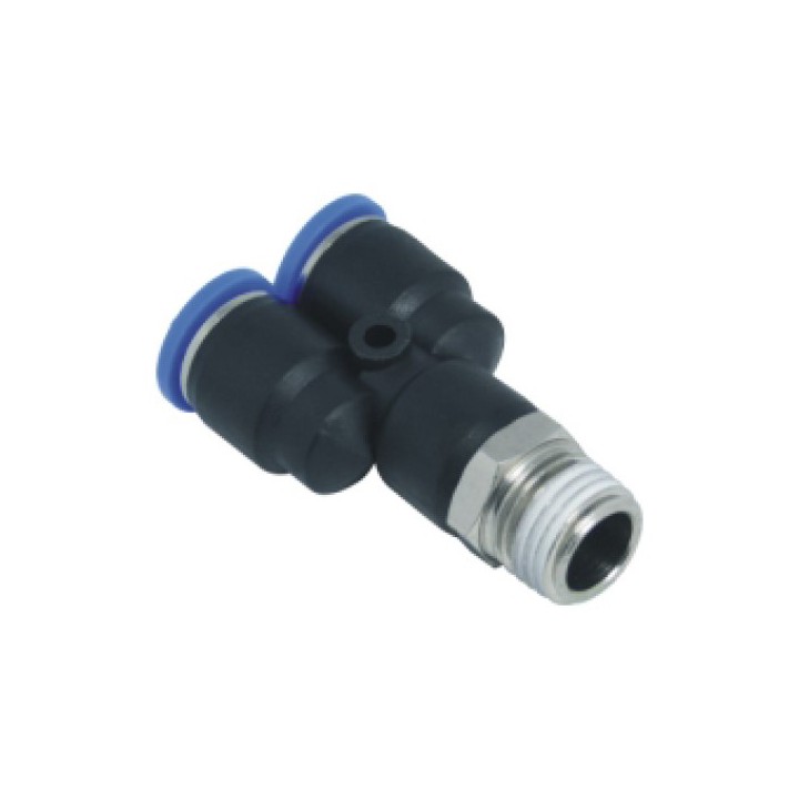 Isaiah IPX10-03 Y-Piece Push In Fitting - Tube To Tube - Technopolymer - 10 mm Tube To 3/8"