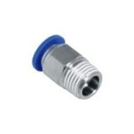 Isaiah IPC1/4-N04 Male Stud Push In Fitting - Tube To Male Thread - Technopolymer - 1/4" Tube To 1/2"