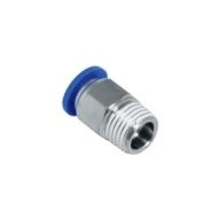 Isaiah IPC12-02 Male Stud Push In Fitting - Tube To Male Thread - Technopolymer - 12 mm Tube To 1/4"