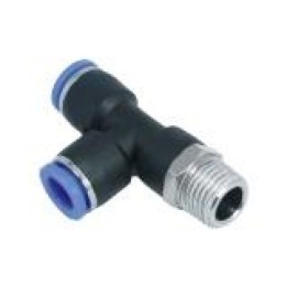 Isaiah IPD06-01 Male Run Tee Push In Fitting - Tube To Male Thread - Technopolymer - 6 mm Tube To 1/8"