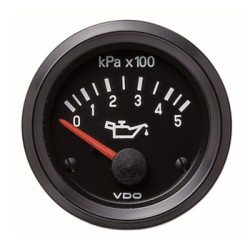VDO Pressure Gauge Cockpit Vision 500kpa Oil 52mm 12V Spin Ring
