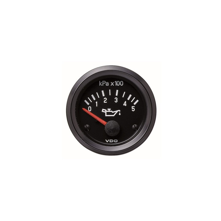VDO Pressure Gauge Cockpit Vision 500kpa Oil 52mm 12V Spin Ring