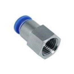 Isaiah IPCF06-03 Female Stud Push In Fitting - Tube To Female Thread - Technopolymer - 6 mm Tube To 3/8"
