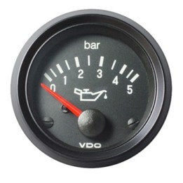 VDO Pressure Gauge Cockpit Vision 500kpa Oil 52mm 12V Stud/brac
